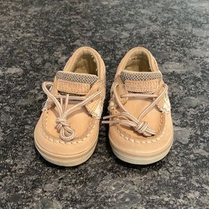 Baby Sperry Shoes. Like new condition. Size 4.
